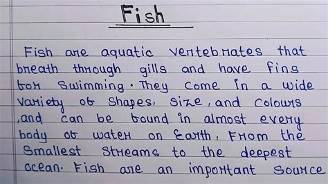 Essay on Fish: The Importance of Fish i.